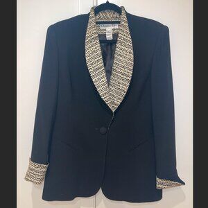 Vintage Christian Dior 2-piece set blazer and vest abstract pattern